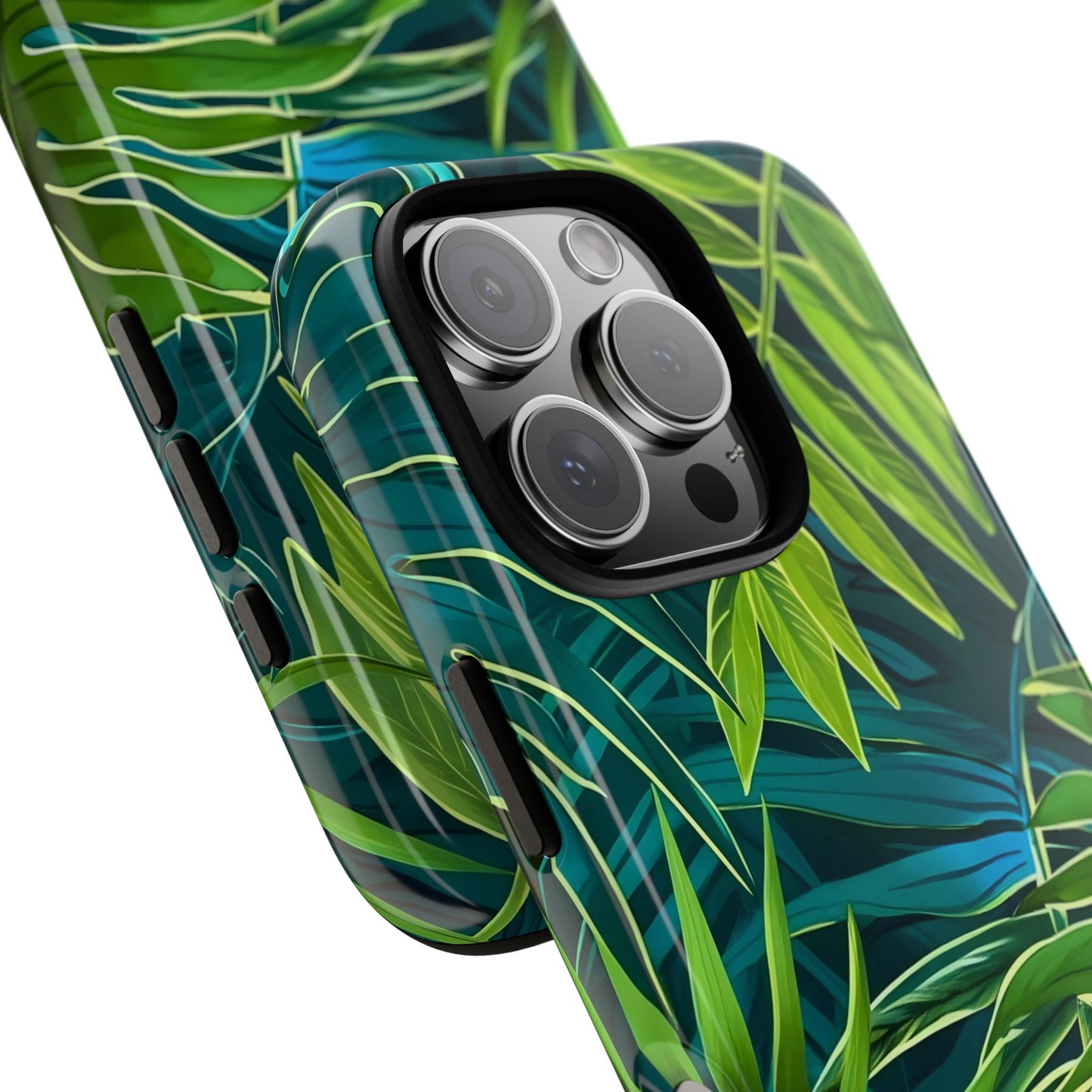 Tropical Phone Case - Durable Green Leaf Design, Eco-Friendly Gift, Trendy Accessory, Nature Lover's Case, Summer Vibes