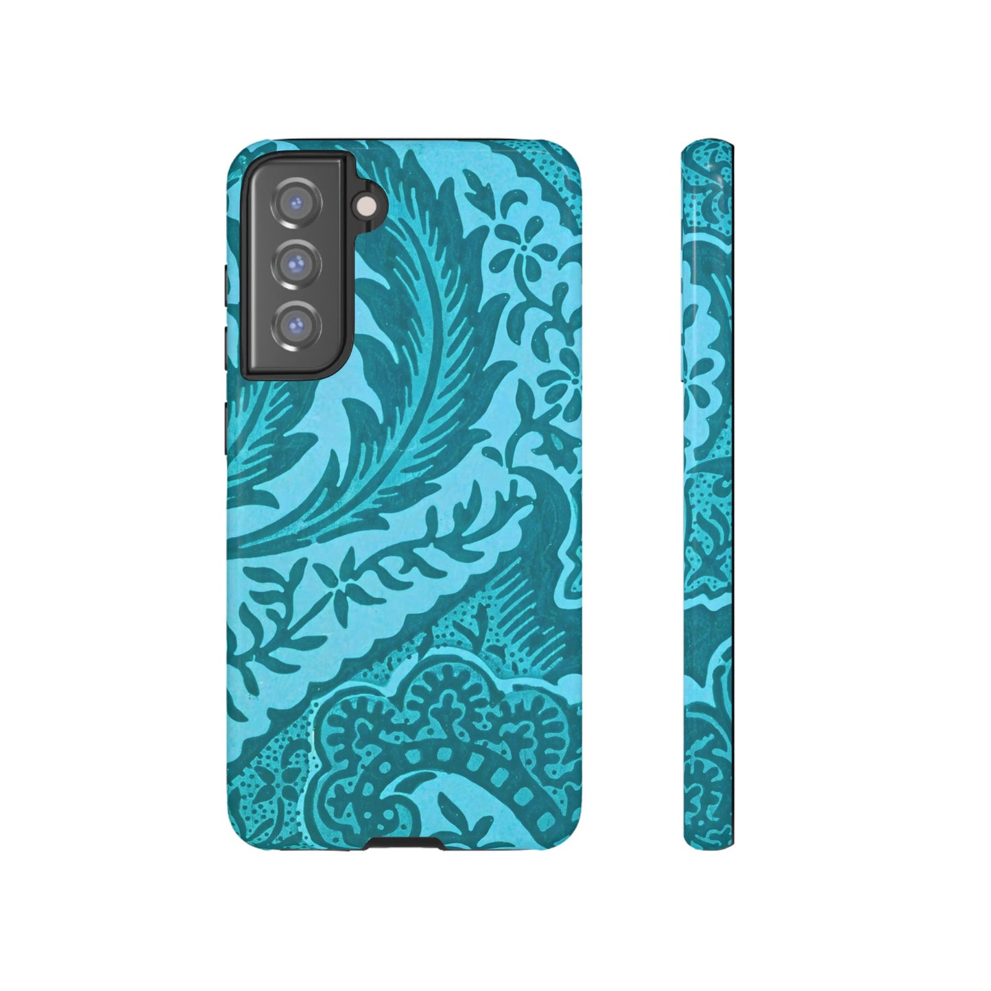 Protective Phone Case with Elegant Teal Design, Tough Cases, Floral Phone Cover, Stylish Smartphone Protection, Gifts for Her, Trendy [...]