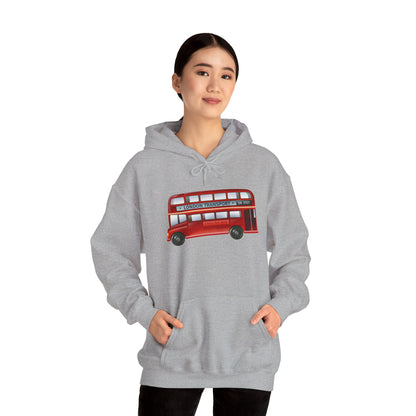 Unisex Heavy Blend™ Hooded Sweatshirt - Icon on Wheels - London’s Double-Decker Bus