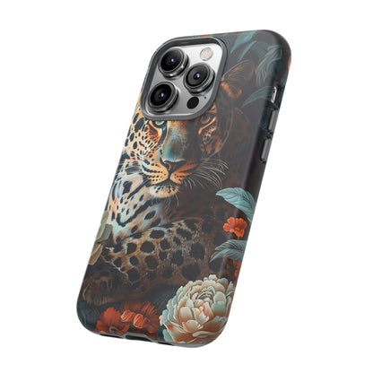 Wildlife Phone Case with Leopard Design | Tough Cases, Animal Prints, Floral Phone Cover, Gift for Nature Lovers, Unique Phone Accessories
