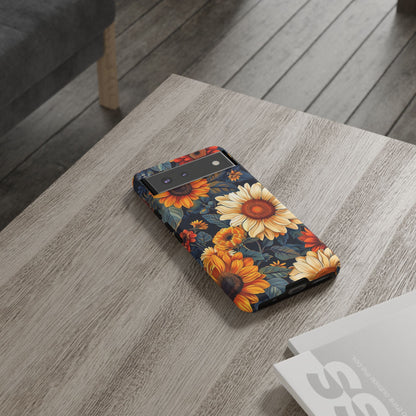 Floral Tough Phone Case | Sunflower Design, iPhone Cover, Protective Case, Gifts for Her, Floral Phone Accessory