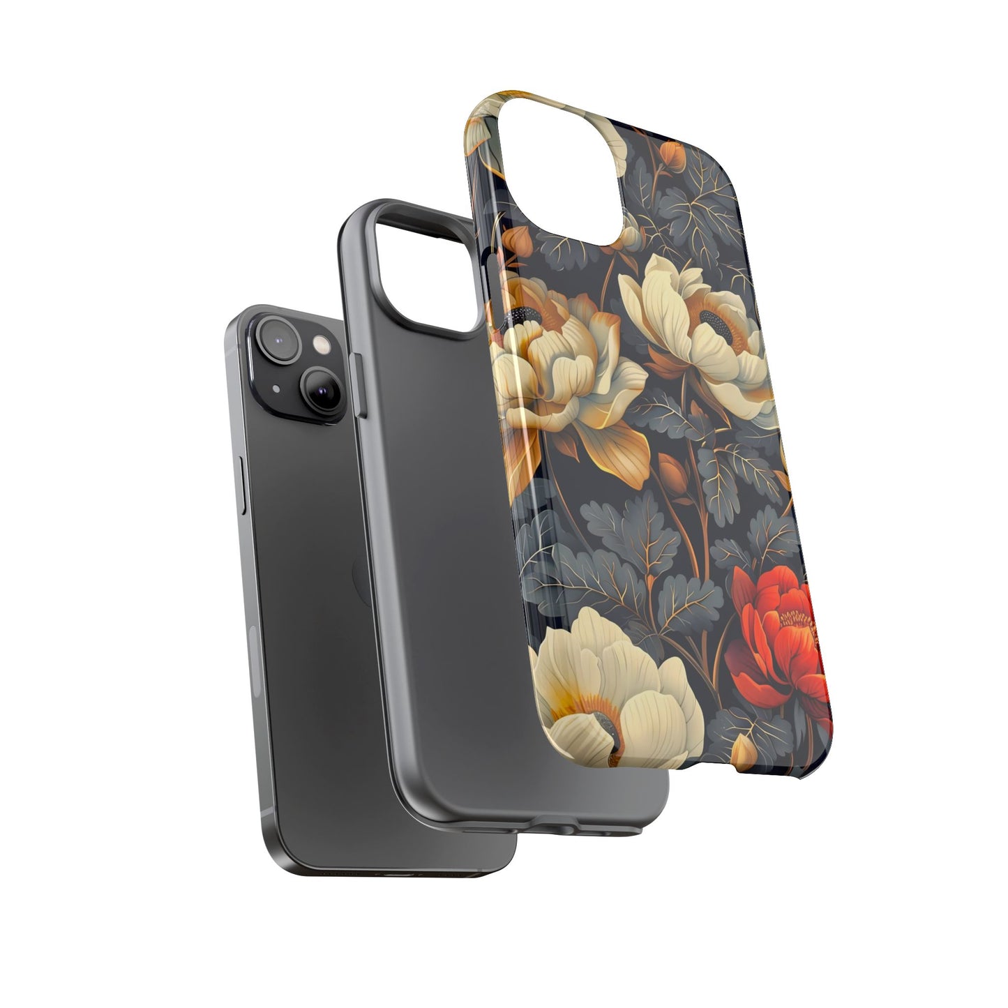 Floral Phone Case - Tough Cases, Stylish Mobile Cover, Flower Design, Holiday Gift, Trendy Accessory, Eco-Friendly Case