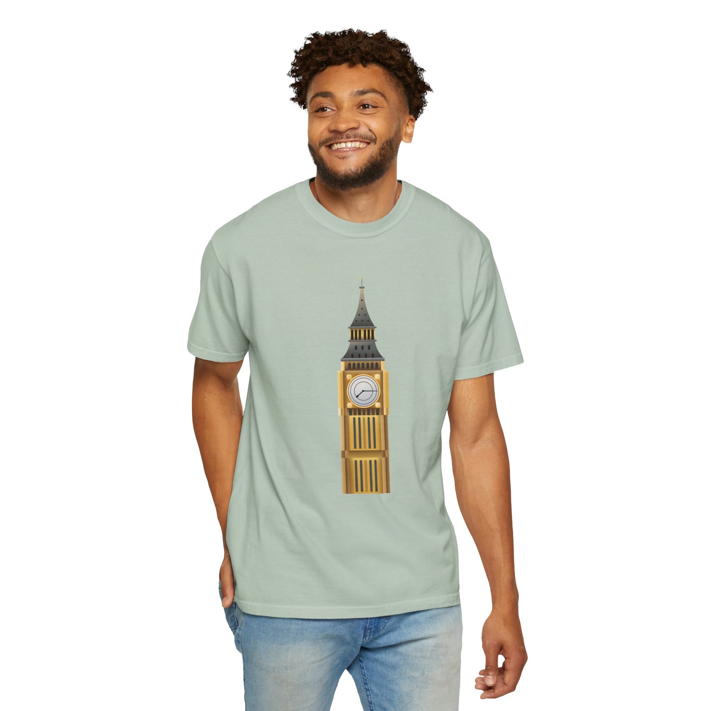 Unisex Garment-Dyed T-shirt - Big Ben Clock Tower Design