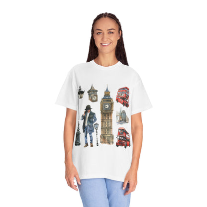 Unisex Garment-Dyed T-shirt - British Pride - England’s Most Famous Icons