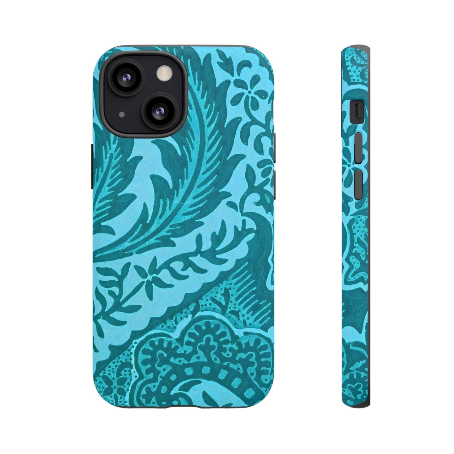 Protective Phone Case with Elegant Teal Design, Tough Cases, Floral Phone Cover, Stylish Smartphone Protection, Gifts for Her, Trendy [...]