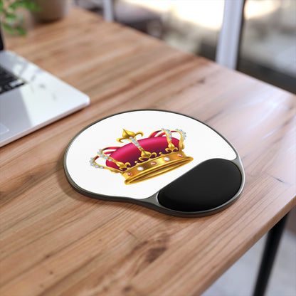 Royal Crown Mouse Pad with Wrist Rest, Office Decor, Gamer Gift, Ergonomic Support, Cute Desk Accessories, Computer Mousepad