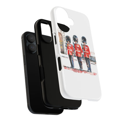 Phone Case with Royal Guard Design, Unique Cell Cover, London Souvenir, Tough Phone Case, Gift for Travelers, Stylish Street Photography