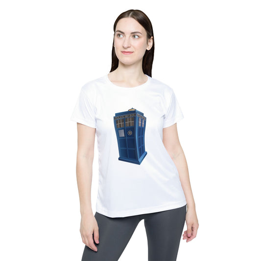 Women's Sports Jersey - TARDIS Design - Perfect for Sci-Fi Fans and Active Lifestyles