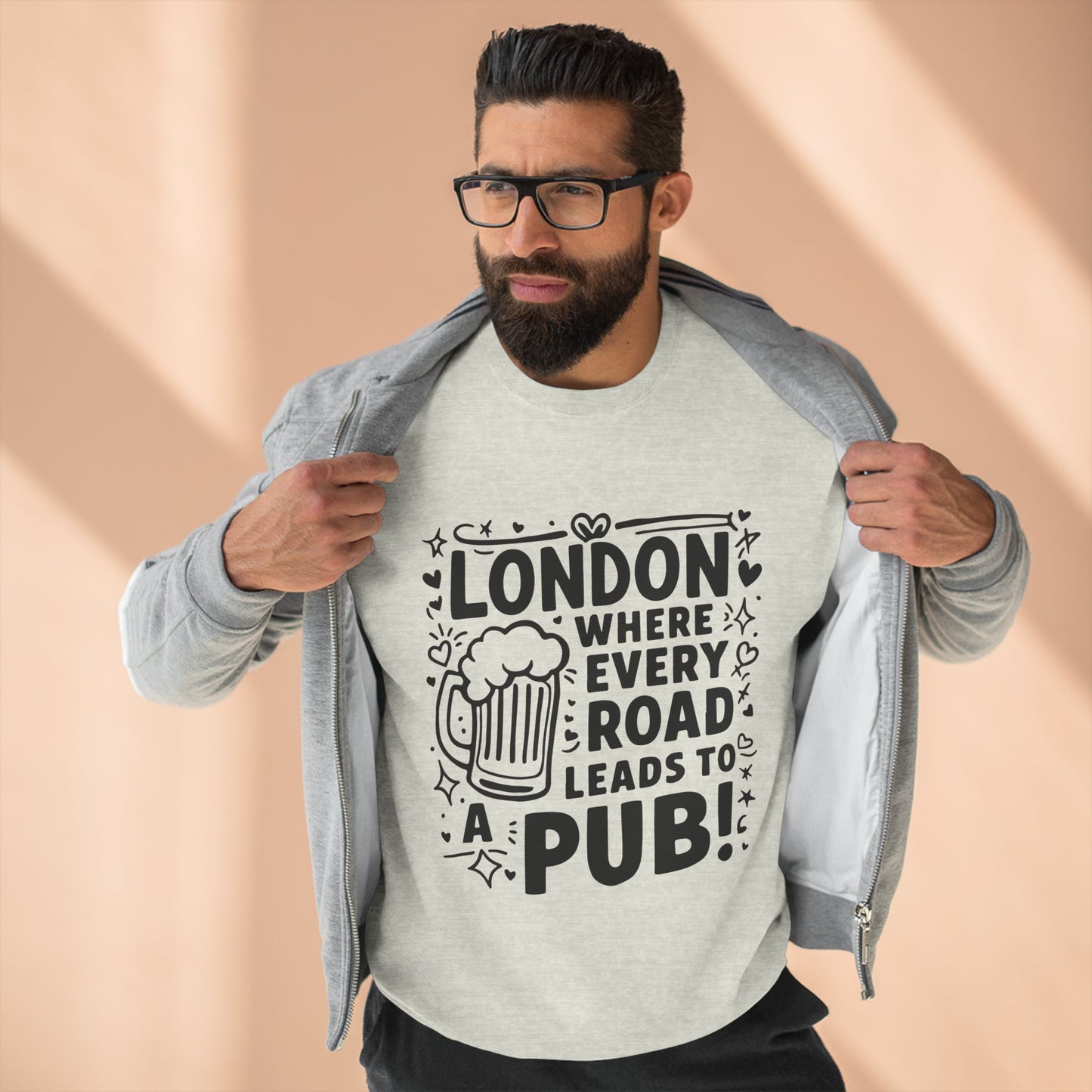 Unisex Crewneck Sweatshirt - London's Pub Leading Roads