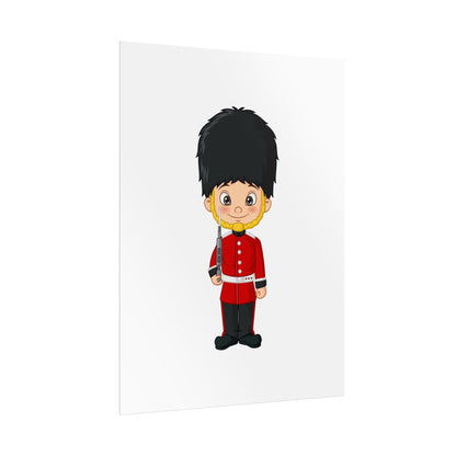 Whimsical Soldier Rolled Poster Art, Children's Room Decor, Cute Wall Art, Nursery Wall Hanging, Gift for Kids