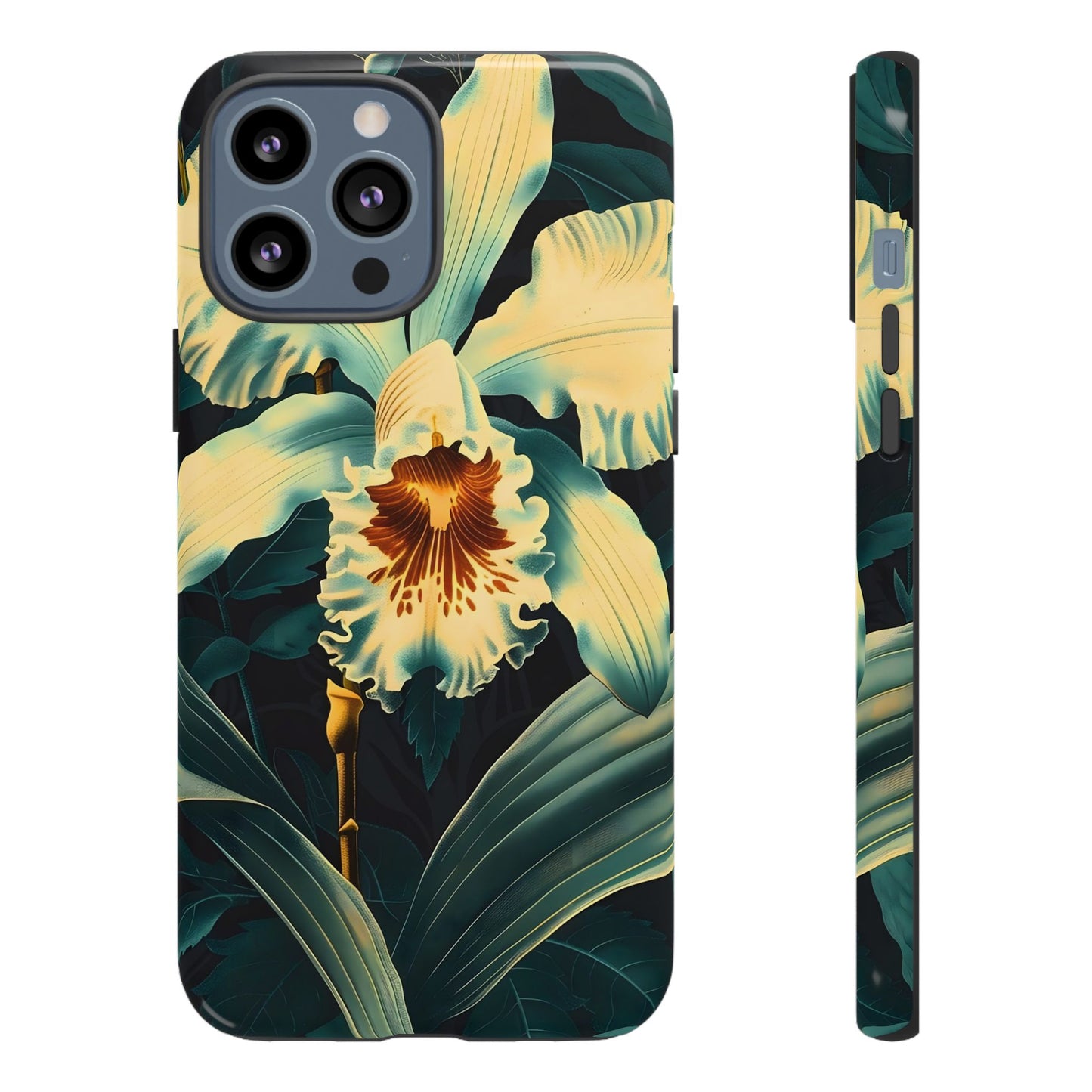 Floral Phone Case - Tough Cases with Orchid Design, Durable Smartphone Cover for Nature Lovers, Floral Gift for Her, Botanical [...]