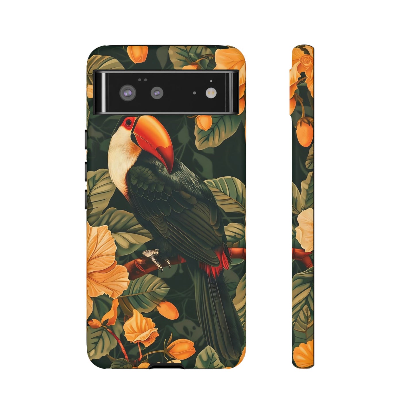 Tropical Toucan Phone Case, Exotic Bird Cover, Nature Lover Gift, Eco-Friendly Design, Customizable Tech Accessory