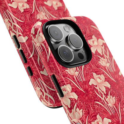 Floral Tough Phone Case - Durable, Stylish Accessory, Perfect Gift for Her, Floral Pattern, Customizable, Ideal for Daily Use