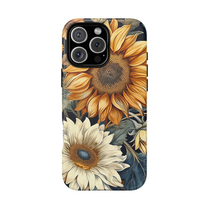 Floral Phone Case for Tough Cases, Sunflower Design, Nature Lover Gift, Birthday Present, Eco-Friendly Accessories, Summer Vibes