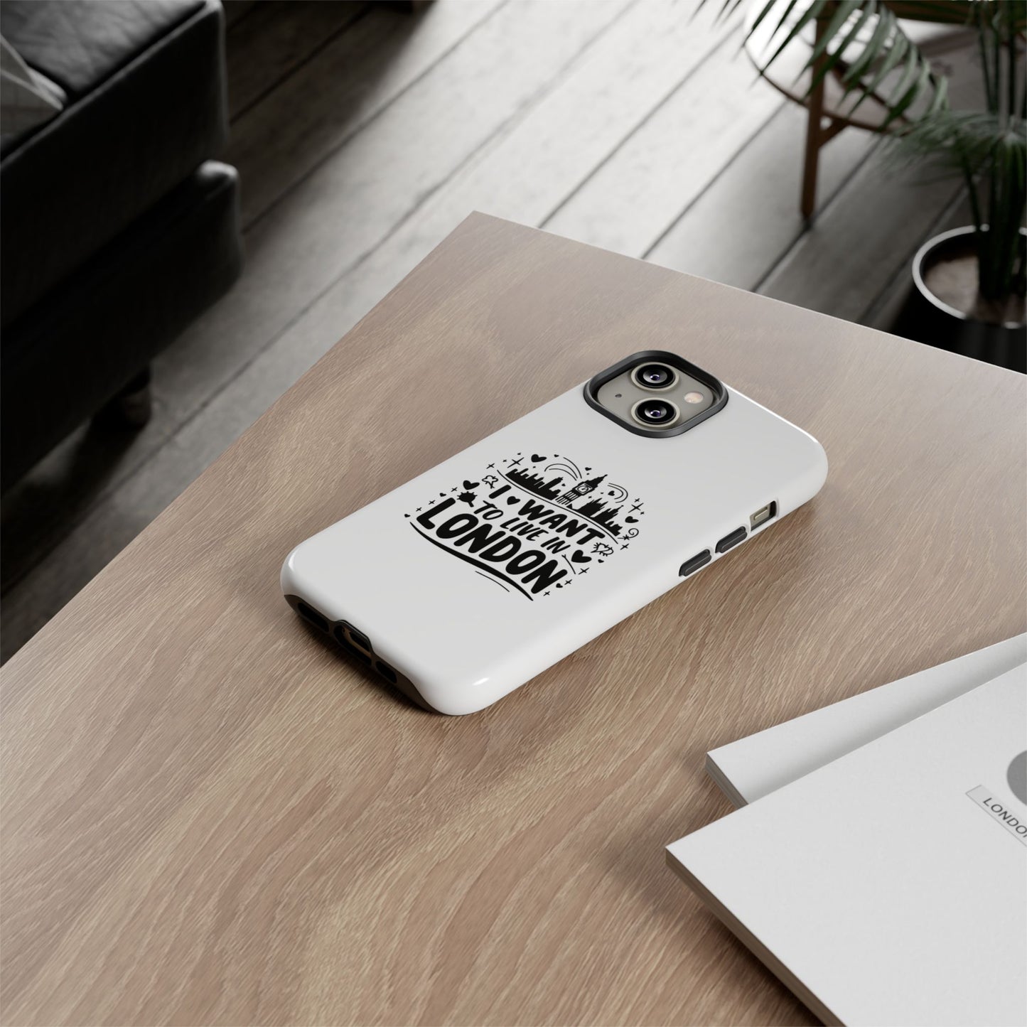 London-Themed Tough Phone Case - Chic & Stylish Protection