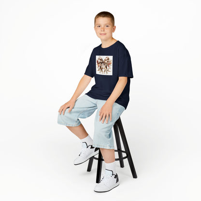 Kids Tee - Rustic Cow Print Bow with Gold Accents and Flowers - Perfect for Birthdays and Holidays