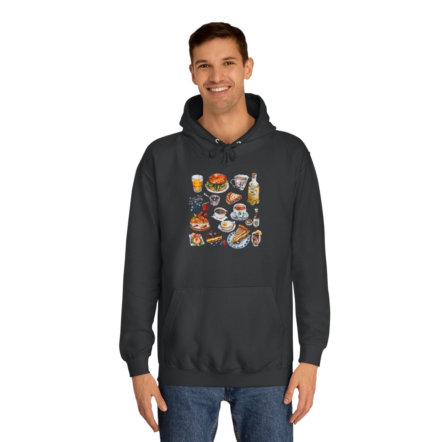 Unisex College Hoodie - Retro England Iconic Designs