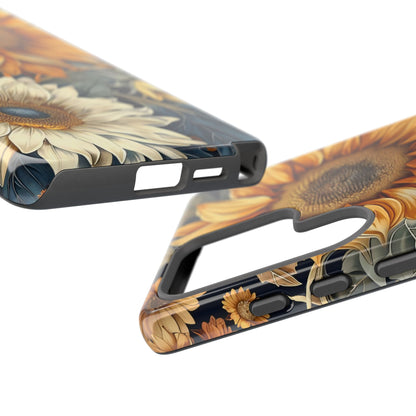 Sunflower Phone Case, Floral Tough Phone Cover, Gift for Nature Lovers, Phone Accessories, Sunflower Gifts