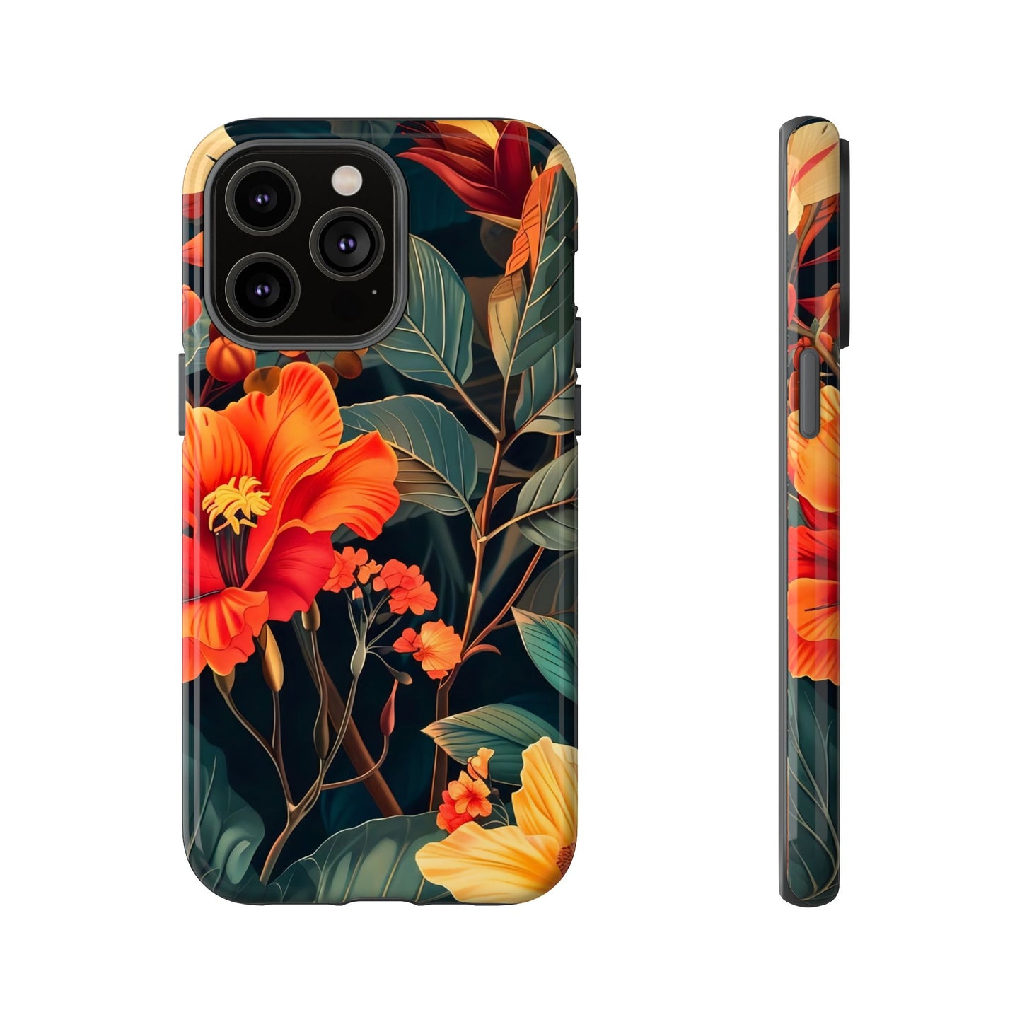 Tough Floral Phone Case | Tropical Vibe, Gift for Nature Lovers, Summer Beach Accessory, Floral Pattern, Trendy Phone Accessories