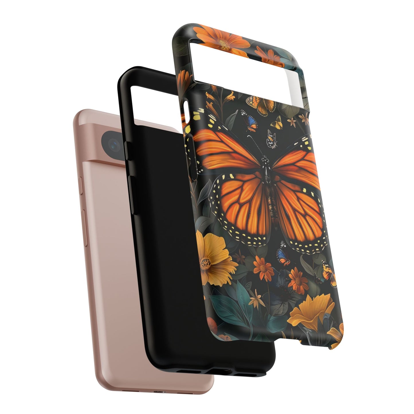 Monarch Butterfly Phone Case, Tough Cases, Nature Lover Gift, Floral Mobile Cover, Eco-Friendly Phone Accessory, Butterfly Design