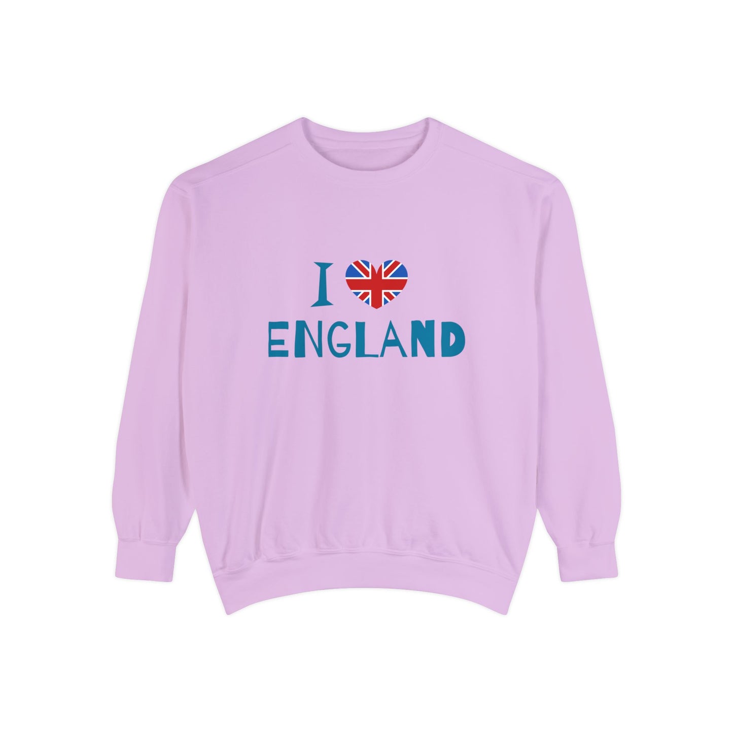 Unisex Garment-Dyed Sweatshirt Relaxed - I Love England