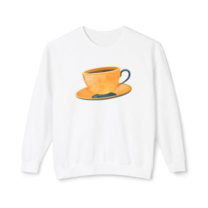Unisex Lightweight Crewneck Sweatshirt - Elegant British Tea Cup