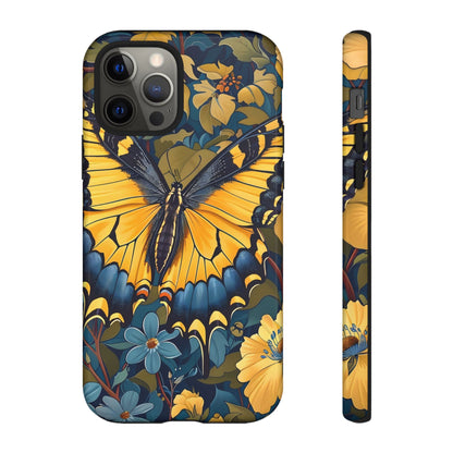 Colorful Butterfly Phone Case, Floral Design, Tough Cases, Protective Cover, Gifts for Nature Lovers, Birthday Present