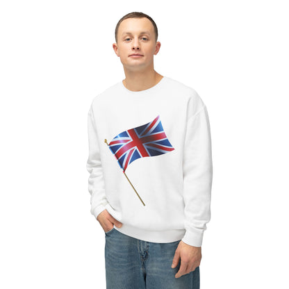 Unisex Lightweight Crewneck Sweatshirt - Classic UK Flag