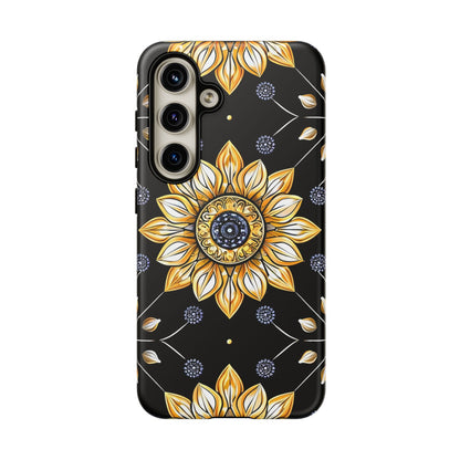Floral Phone Case with Mandala Design, Tough Cases for iPhone & Samsung, Boho Style, Gift for Her, Unique Accessories