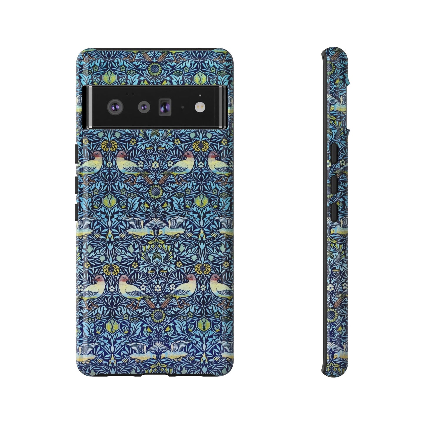 Bird and Floral Pattern Phone Case, Tough Cases, Gift for Nature Lovers, Eco-friendly, Custom Phone Accessories, All-Occasion