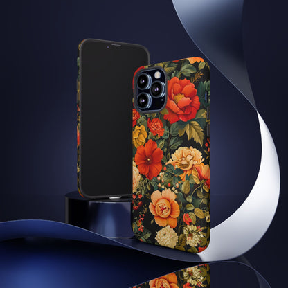 Floral Phone Case, Tough Cases, Decorative Tech Accessories, Gift for Her, Nature Lover Gift, Boho Style Case, Spring Floral Cover