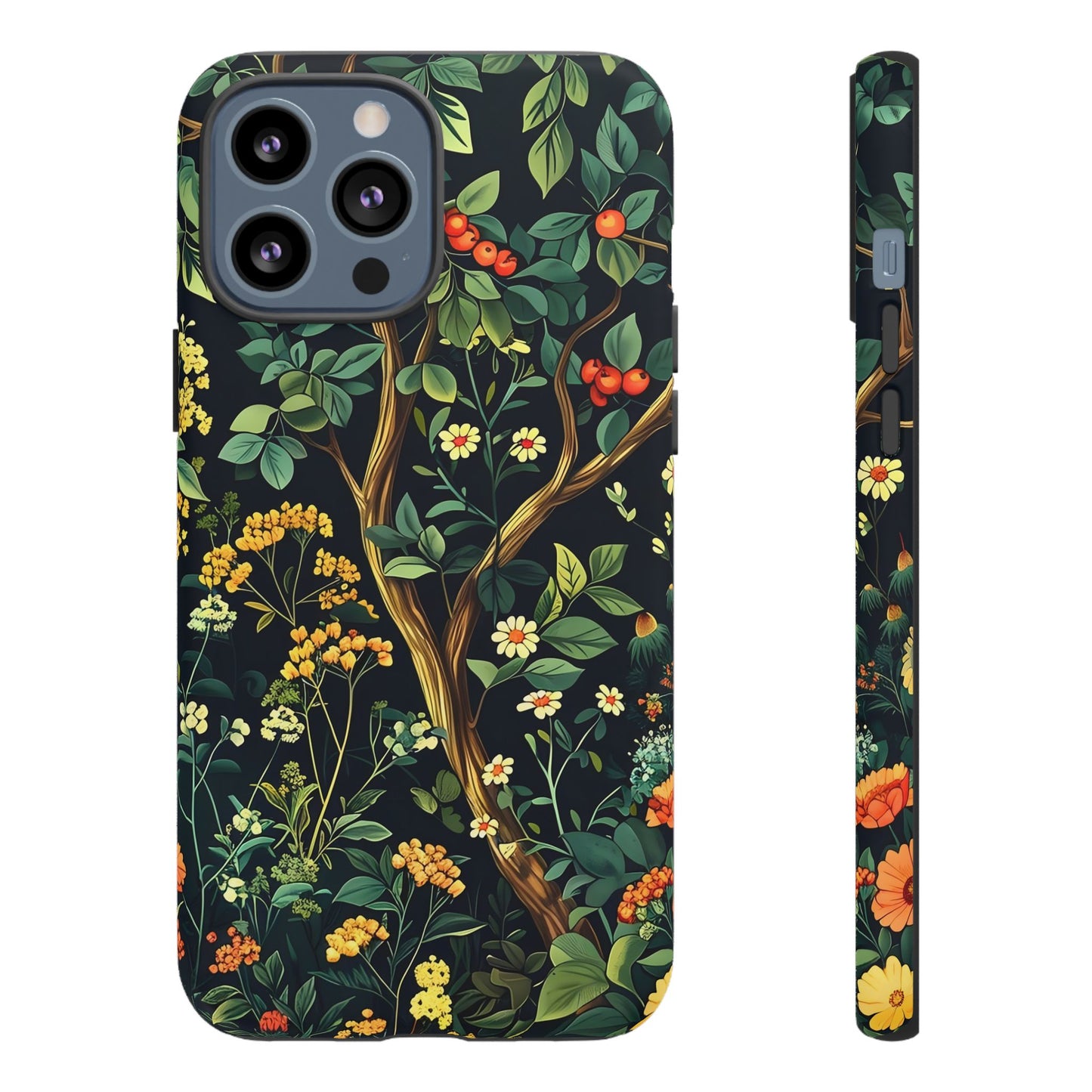 Floral iPhone Case, Nature Inspired Tough Case, Botanical Phone Cover, Eco-Friendly Gift, Unique Floral Design