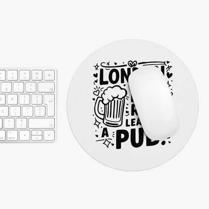London Pub Mouse Pad, Perfect Gift for Beer Lovers, Office Decor, Unique Desk Accessory, London Themed Gift, Fun Home Office