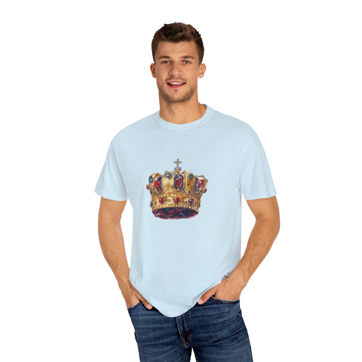 Unisex Garment-Dyed T-shirt - British Royal Crown