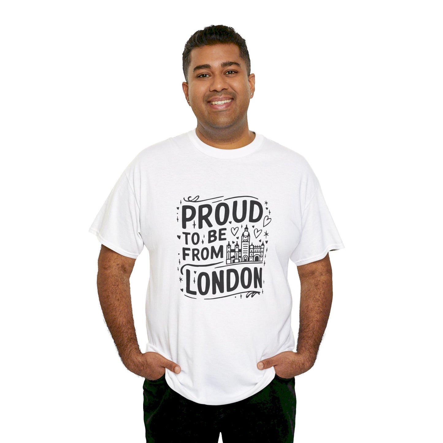 Proud to be from London Watercolor Art Collection Breathable Unisex Cotton T-Shirt