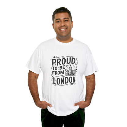 Proud to be from London Watercolor Art Collection Breathable Unisex Cotton T-Shirt