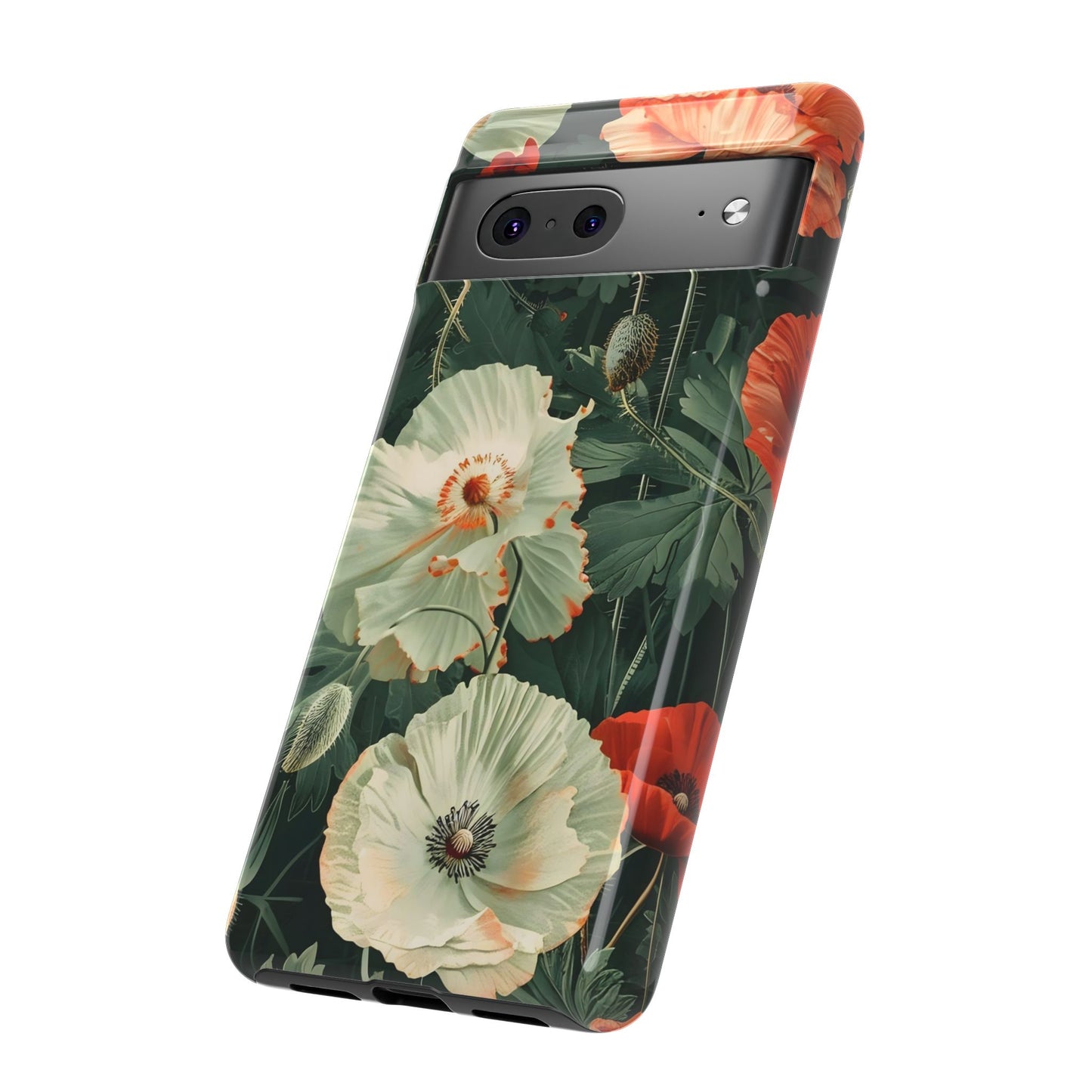 Floral Phone Case - Tough Cases, Botanical Design, Gift for Friends, Trendy Mobile Cover, Personalized Phone Accessory