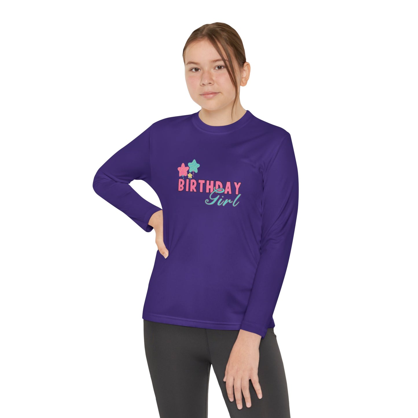 Birthday Girl Long Sleeve Tee for Youth - Perfect for Celebrations!