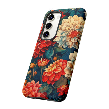 Floral Phone Case - Vibrant Tough Cases, Stylish Floral Cell Phone Cover, Gift for Her, Trendy Phone Accessory, Flower Design