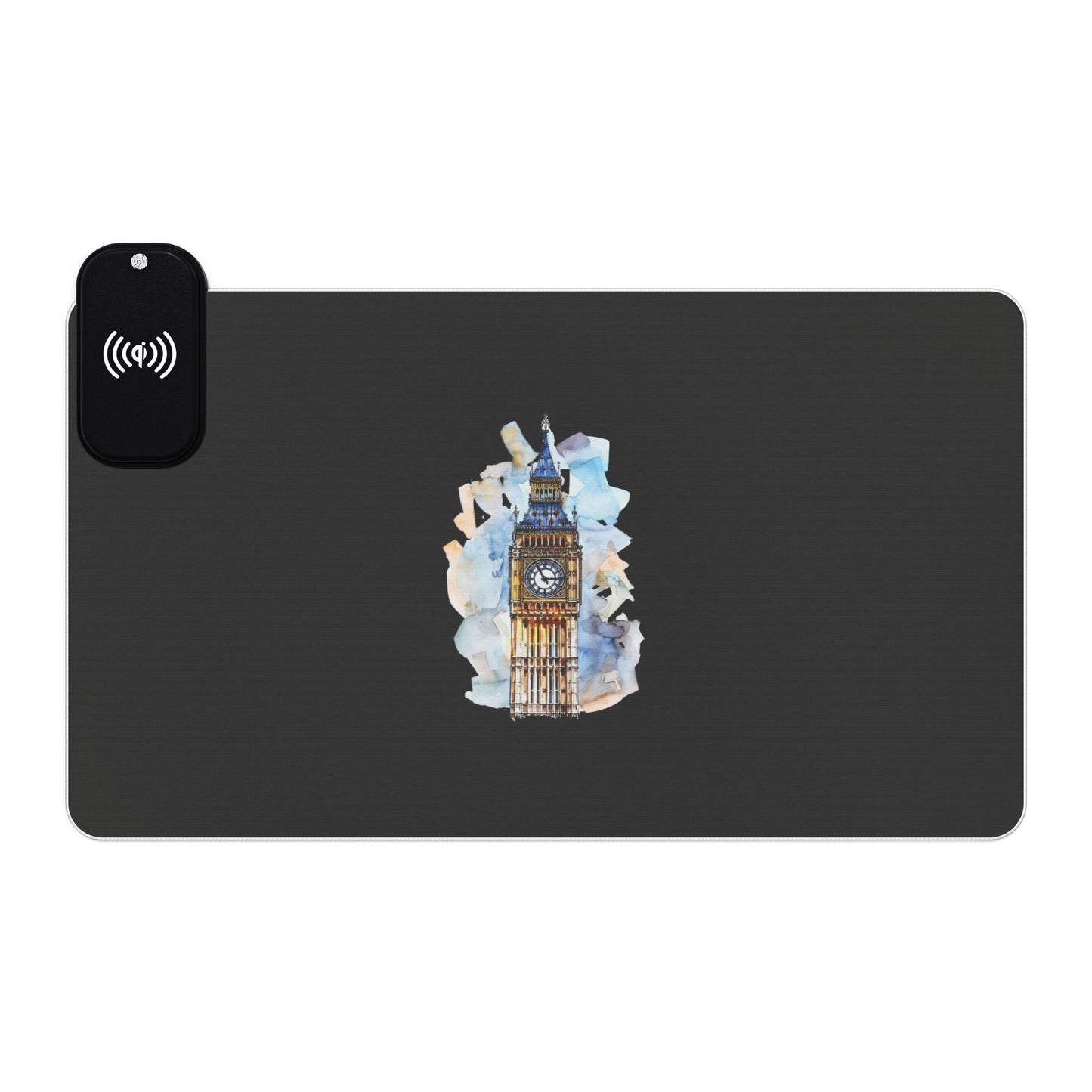 Big Ben with Clouds (Realistic) - LED Gaming Mouse Pad, Wireless Charging, Illuminated Desk Essentials for Gamers, Computer Accessories, Perfect for Streamers and Tech [...]