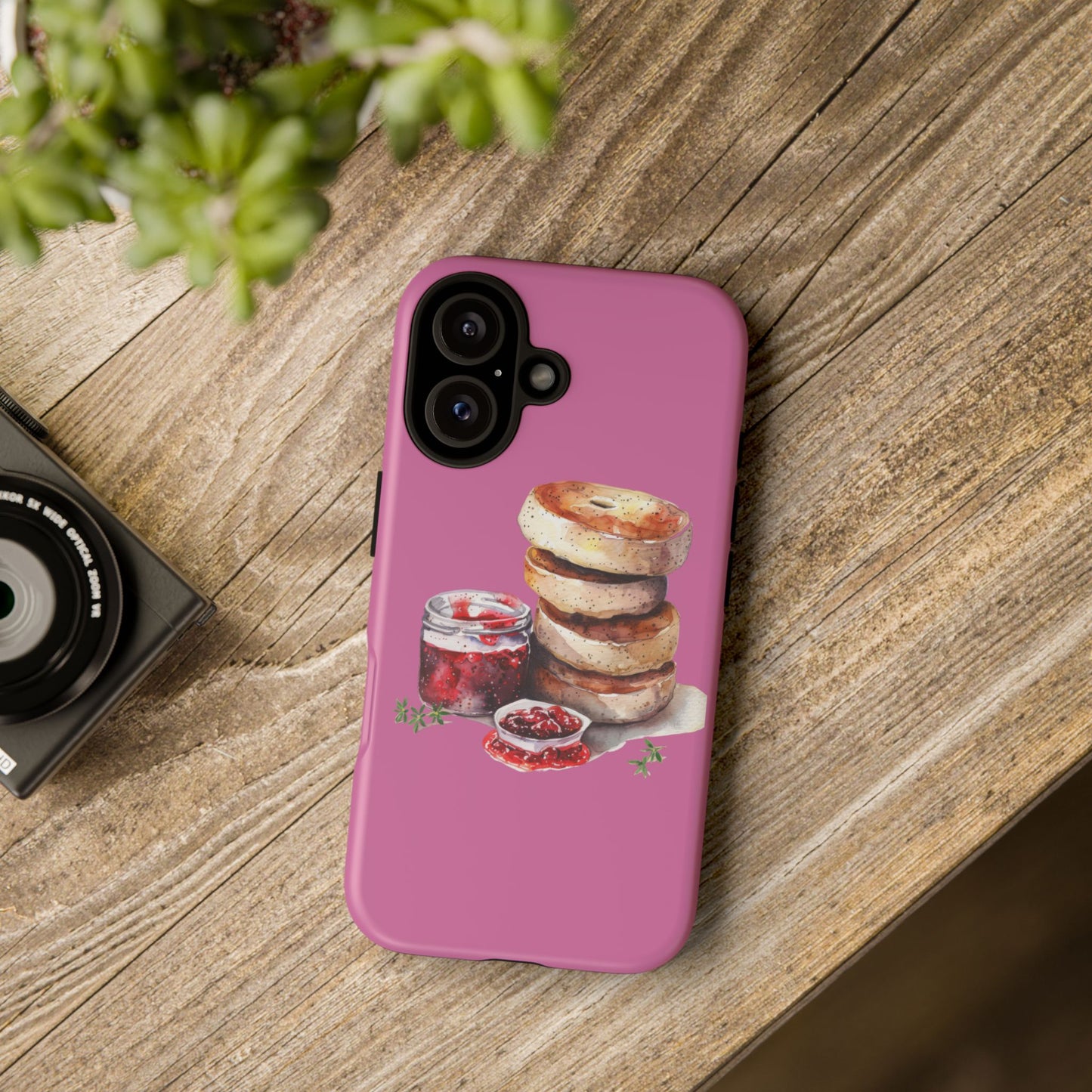 Cute Bagel Phone Case, Tough Cases for Food Lovers, Unique Gifts for Foodies, Phone Accessories for Breakfast Lovers, Fun and Stylish Cases