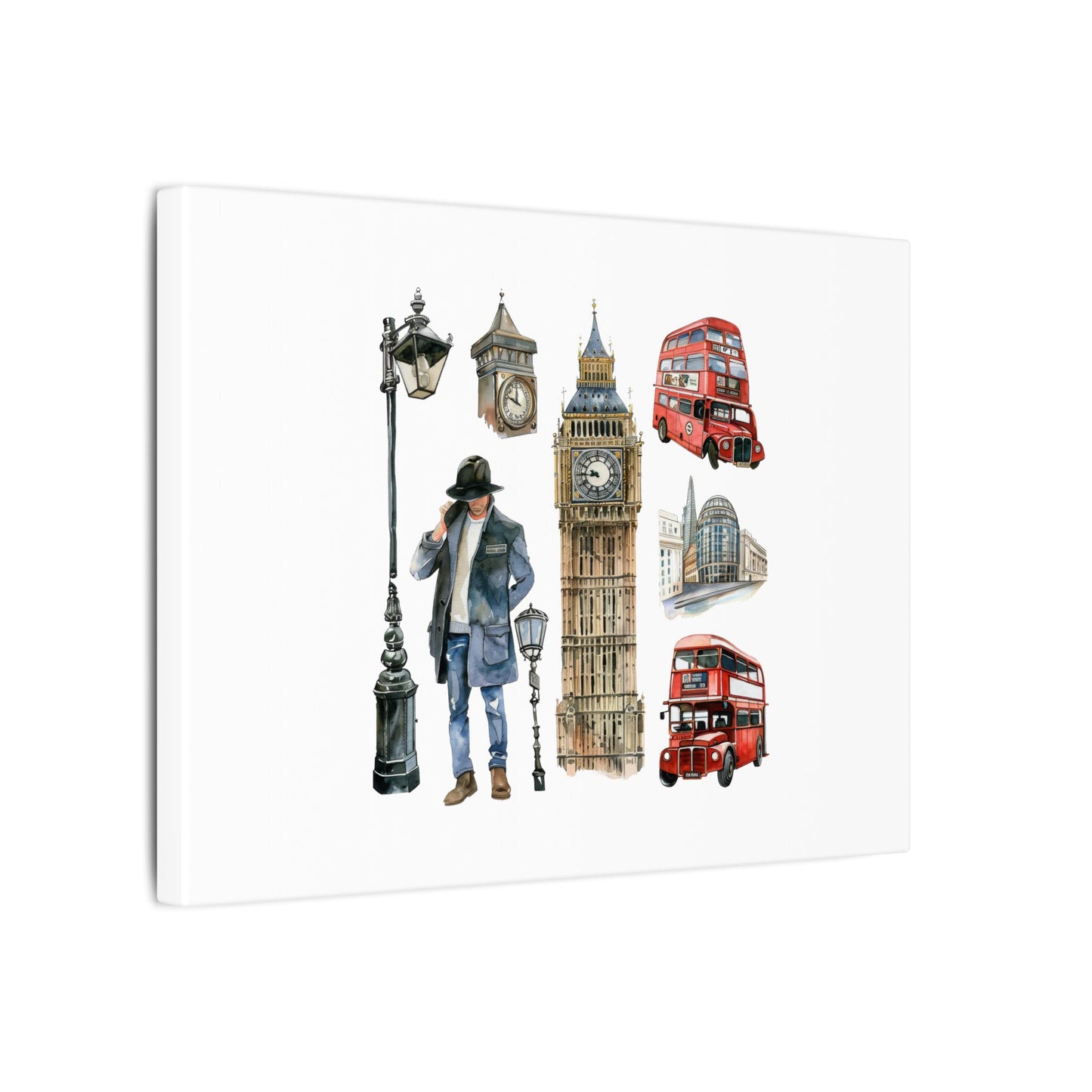 Canvas Art Print, London Skyline, Home Decor, Wall Art, Gift Idea, Travel Memories, Modern Wall Art