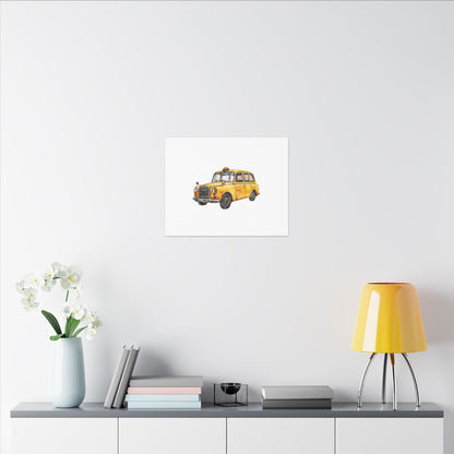 Vintage Taxi Matte Canvas, Stretched, 0.75" (Multi-Size)