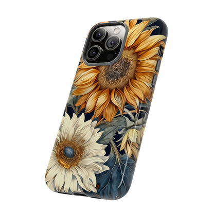 Floral Phone Case for Tough Cases, Sunflower Design, Nature Lover Gift, Birthday Present, Eco-Friendly Accessories, Summer Vibes