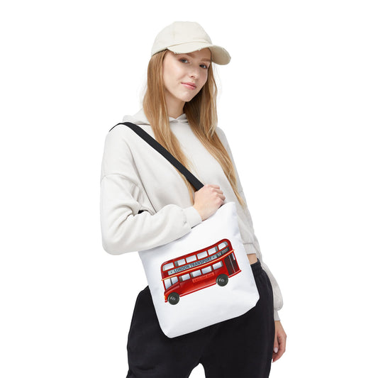 London Bus Tote Bag, City Traveler Bag, Eco-Friendly Shopping Tote, Unique Gift for London Lovers, Commuter Bag, Fun Design
