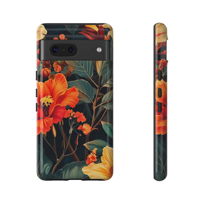 Tough Floral Phone Case | Tropical Vibe, Gift for Nature Lovers, Summer Beach Accessory, Floral Pattern, Trendy Phone Accessories