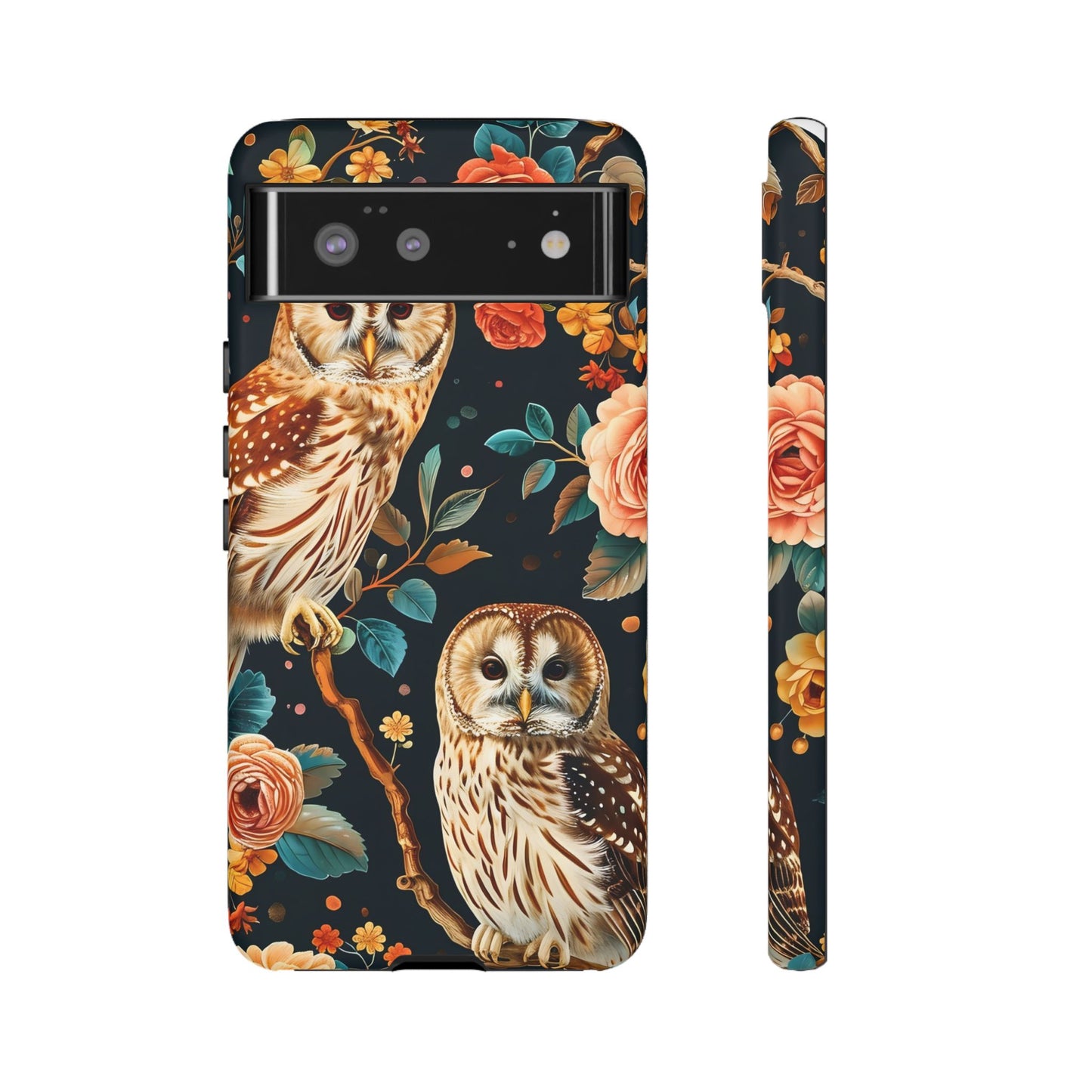 Owl Phone Case with Floral Design, Tough Phone Cover for Nature Lovers, Gift for Bird Enthusiasts, Stylish Protection for Smartphones, [...]