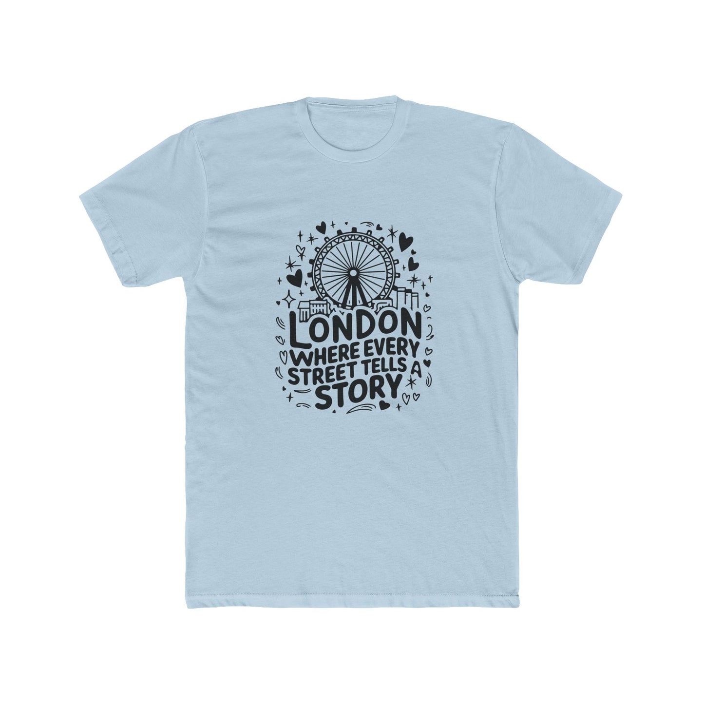 London's Story Telling Streets Cool Unisex Cotton Crew Tee