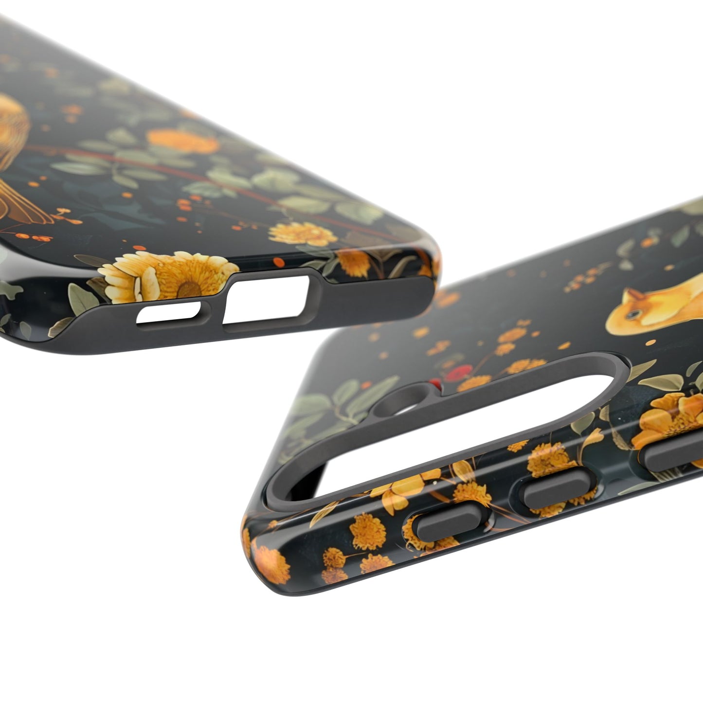Floral Phone Case, Tough Cases with Bird Design, Nature Lover Gift, Stylish Protection, Birthday Present, Floral Phone Cover
