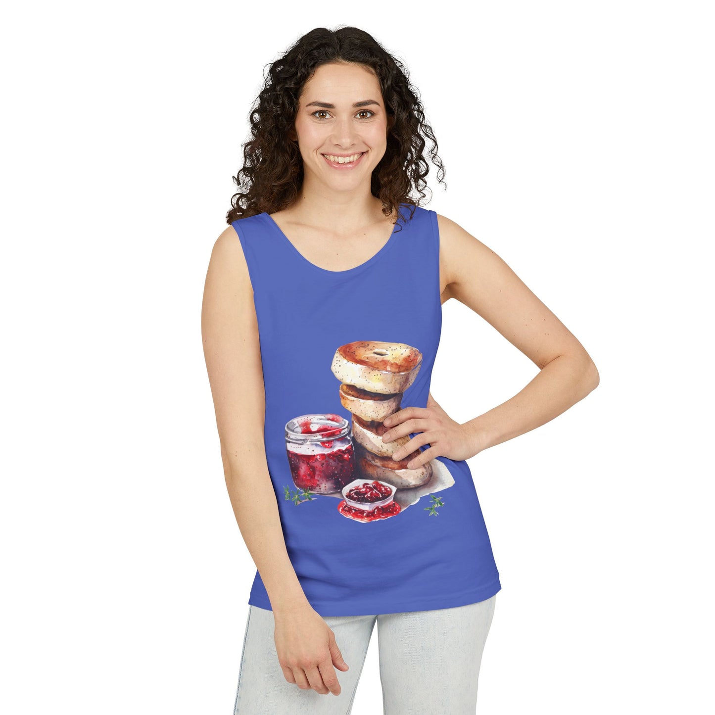 Unisex Garment-Dyed Tank Top - Gourmet Food Art Print for Kitchen Decor